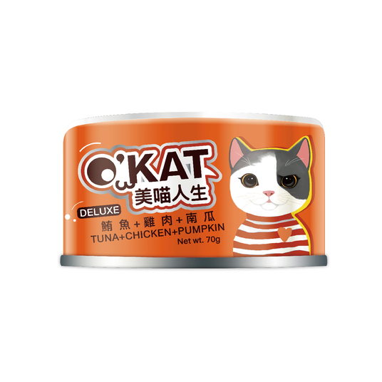 O'KAT。Deluxe Tuna + Chicken + Pumpkin