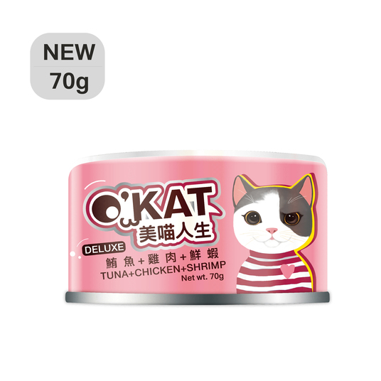 O'KAT。Deluxe Chicken + Tuna + Shrimp