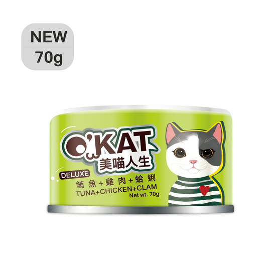 美喵人生。無膠鮮肉罐 鮪魚+雞肉+蛤蜊
