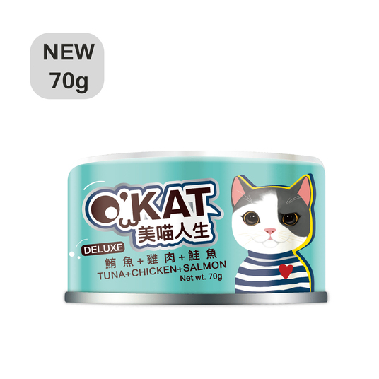 美喵人生。無膠鮮肉罐 鮪魚+雞肉+鮭魚